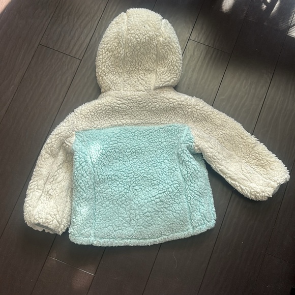 Gerry reversible blue toddler girls' puffer fleece jacket size 3T in GUC - Picture 5 of 7